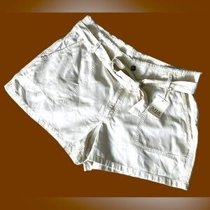 A.N.A. A New Approach Cement Color High Waist Shorts w/ Tie Belt, Size 18, NWT.